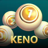 Keno number draw card game icon
